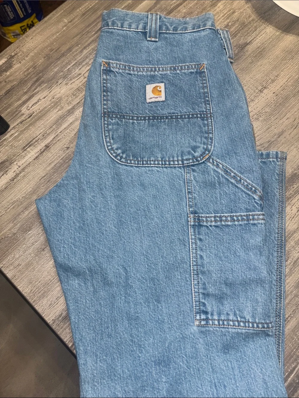 Carhartt Men’s Light Blue Relaxed Denim Jeans